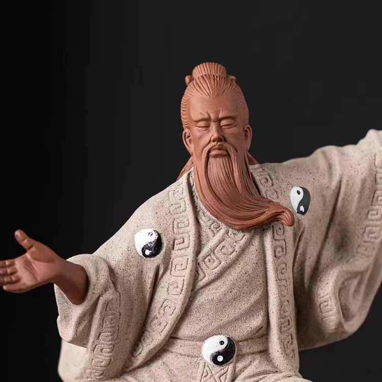 张三丰祖师陶瓷历史人物雕像功夫太极桌面装饰家居摆设