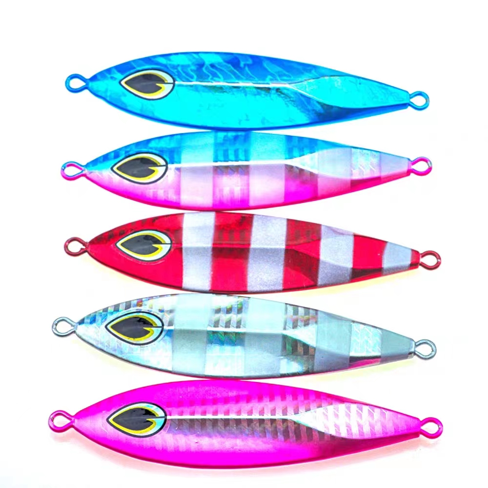 海钓慢摇铁板饵路亚饵夜光60克80克100克船钓柳叶铅鱼带鱼马鲛饵