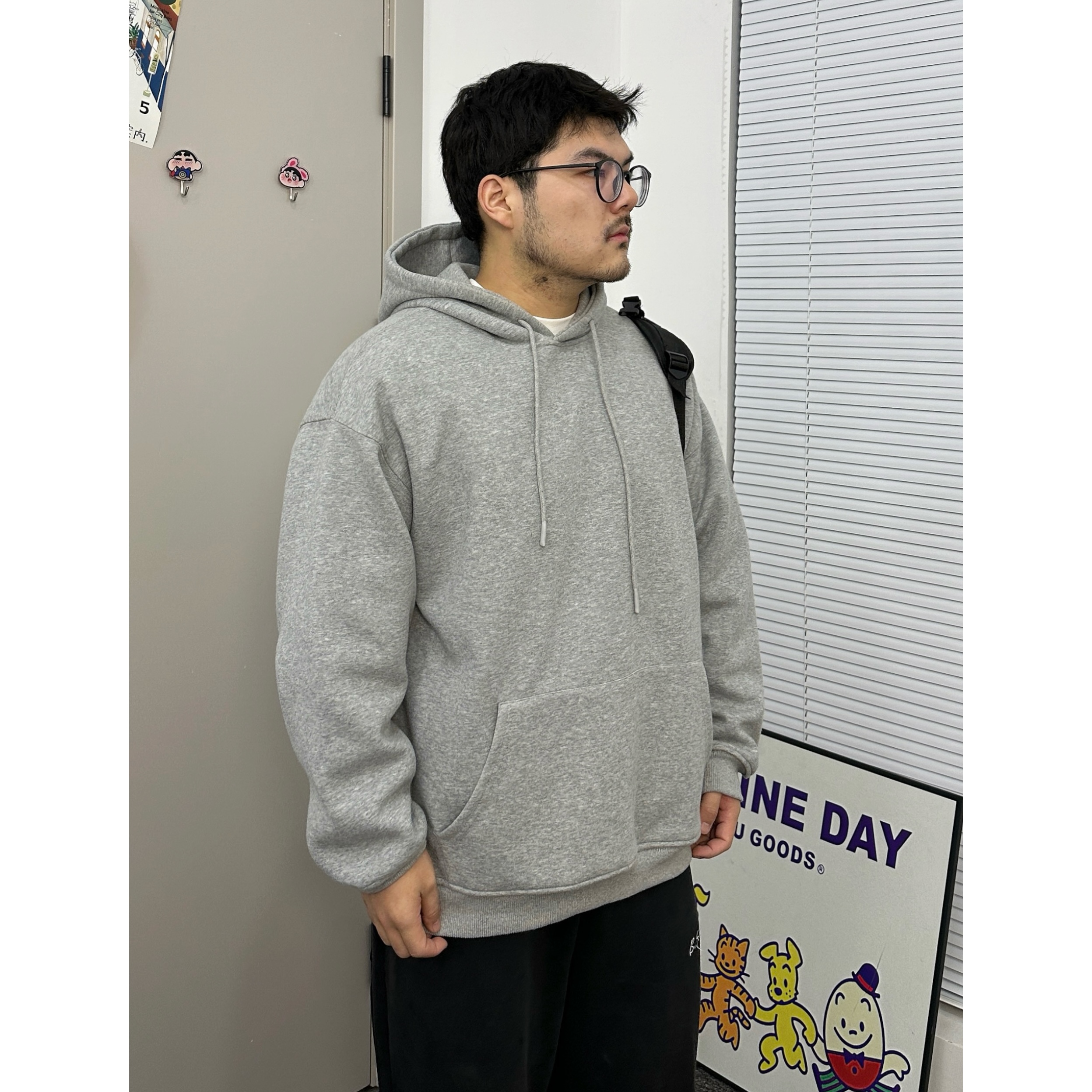 【连帽卫衣】420G重磅（有加绒款）秋季休闲宽松纯色百搭套头连帽卫衣