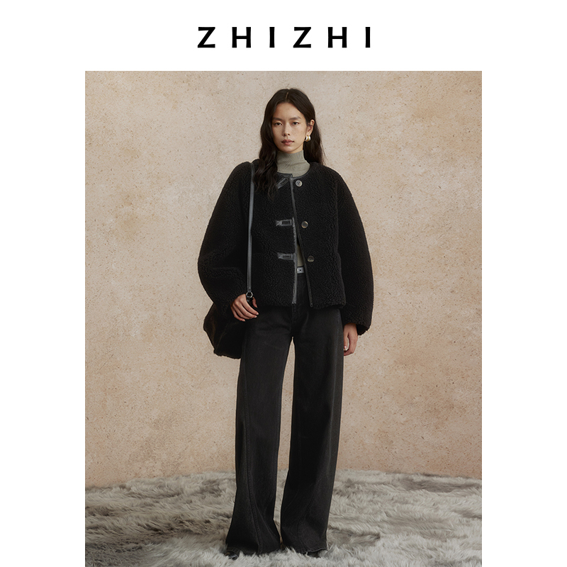 致知 葛浦曲 短款皮毛外套新款保暖时尚新年新衣ZZ2DWWEY008