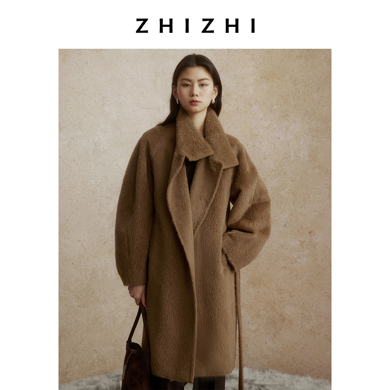 致知遇仙亭 小个子毛呢外套女2024年冬季新款百搭时尚ZZ2DWWW1074