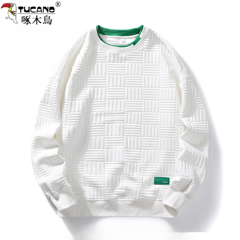 TUCANO/啄木鸟秋季圆领卫衣男士潮流肌理感宽松套头衫