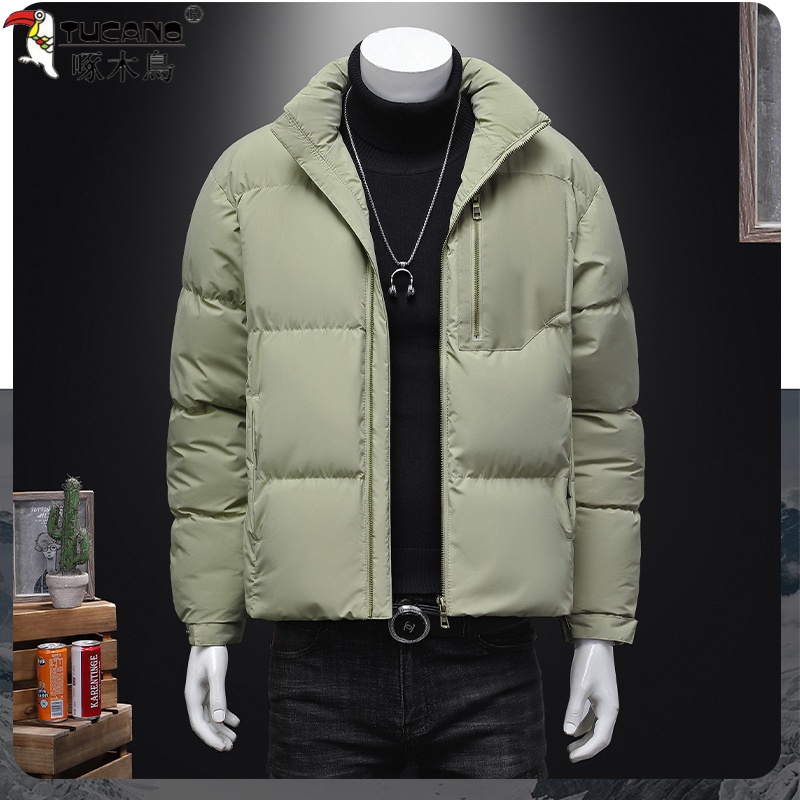 秋冬新款无帽棉服男士时尚百搭宽松版面包服高品质工装棉衣爆款