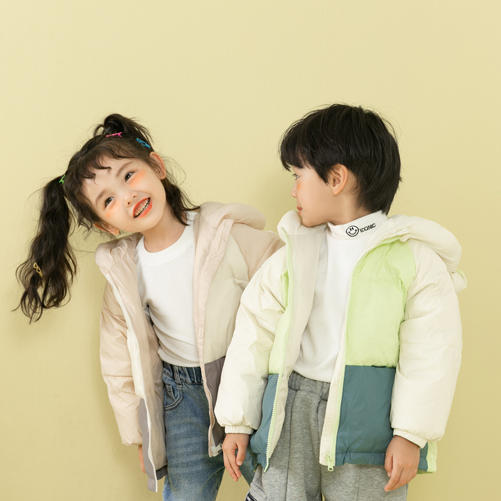 九江秋冬加厚儿童白鸭绒羽绒服保暖防风萌趣连帽外套男女童江西暖