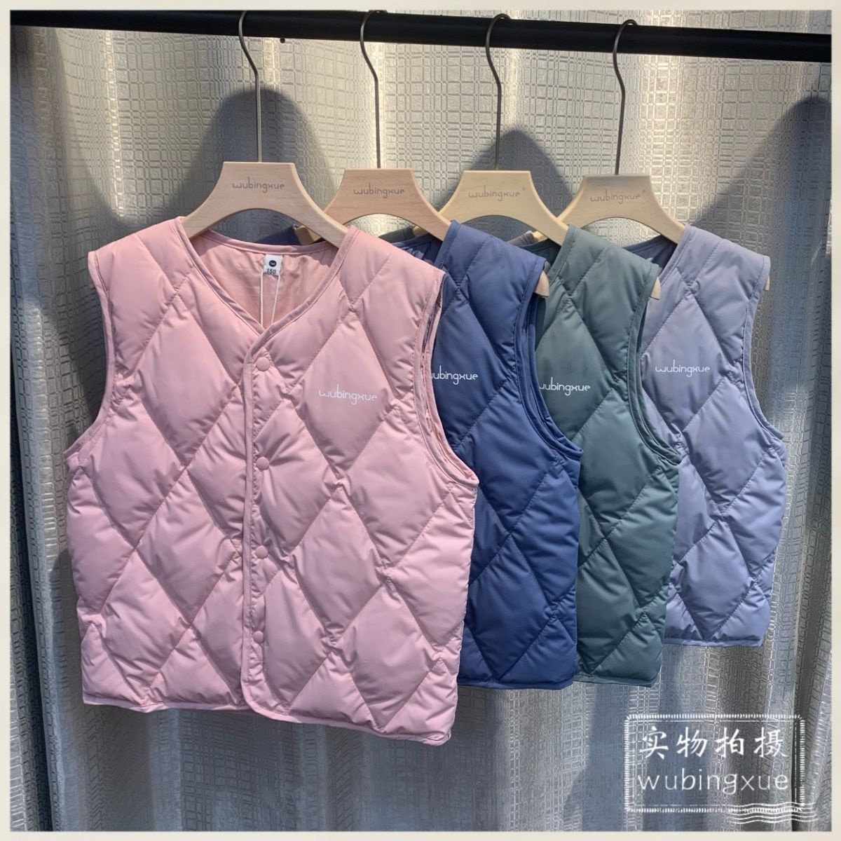 儿童羽绒马甲轻薄款秋冬新品中大童羽绒内胆男女童青少年无袖背心