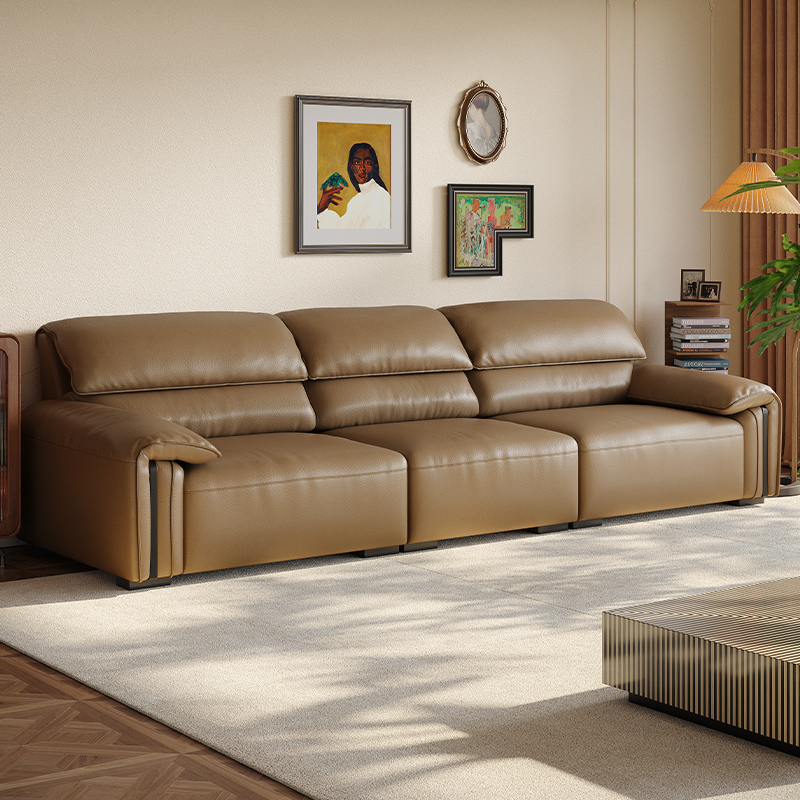 *【达人专属】浪度家居真皮沙发客厅小户型大象耳朵高靠背PF1005