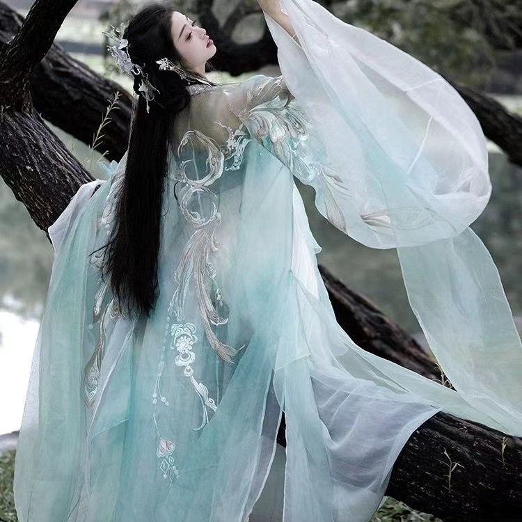 百花花神国风十二系列唐制重工刺绣原创汉服超仙诃子齐胸春夏套装