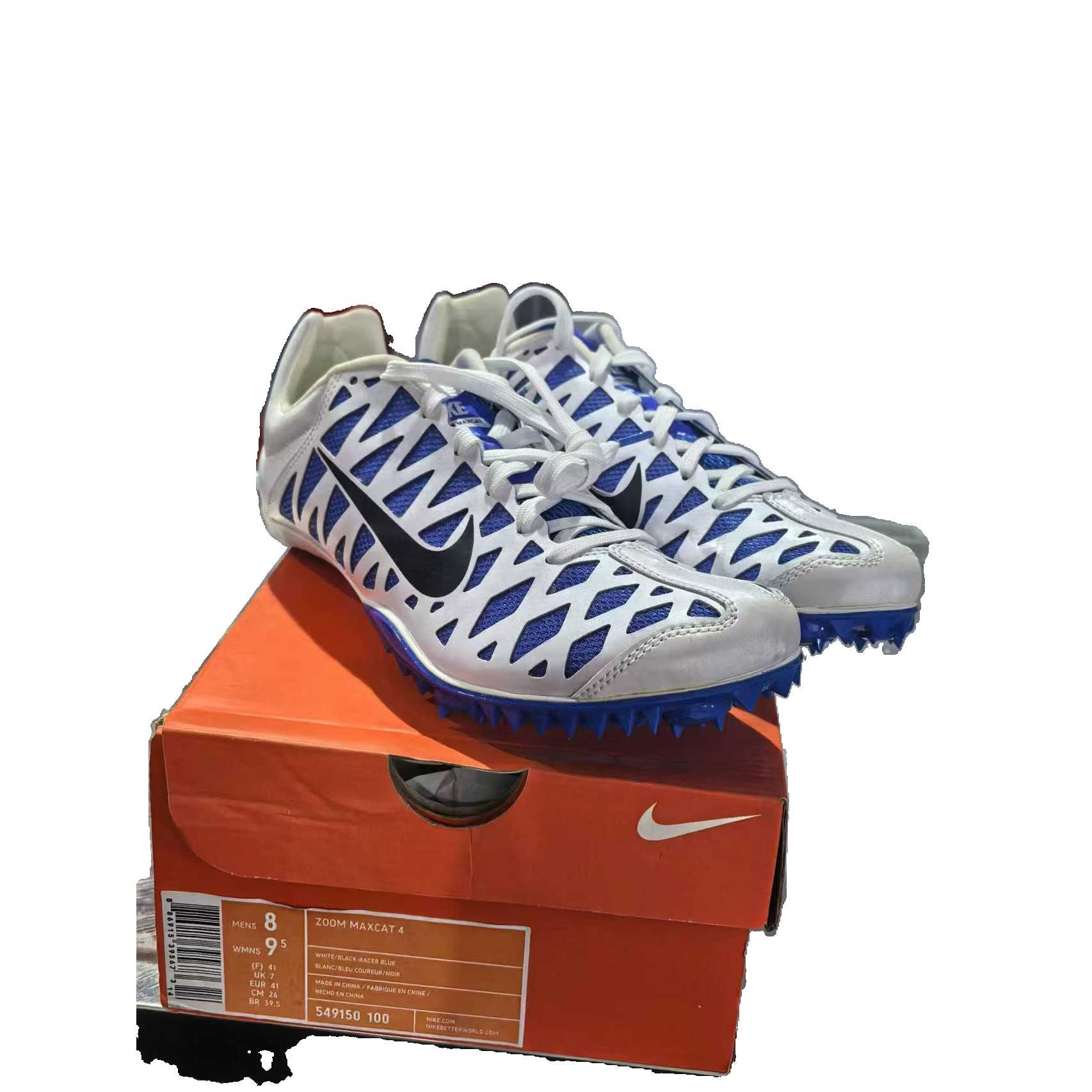 (微瑕）耐克短跑钉鞋  田径考试训练钉子鞋 549150-100