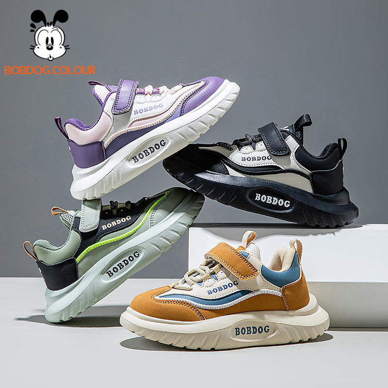 【运动休闲】巴布豆卡乐2024新款春秋季儿童运动鞋网面透气男女童鞋