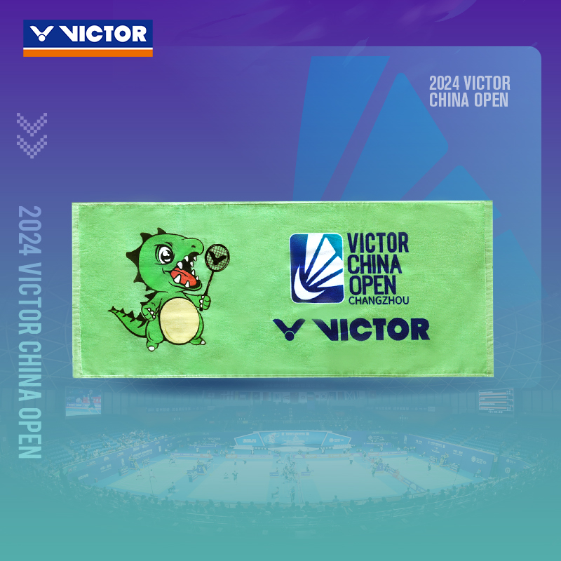 VICTOR/威克多2024中国公开赛运动毛巾汗巾羽毛球篮球跑步吸汗巾