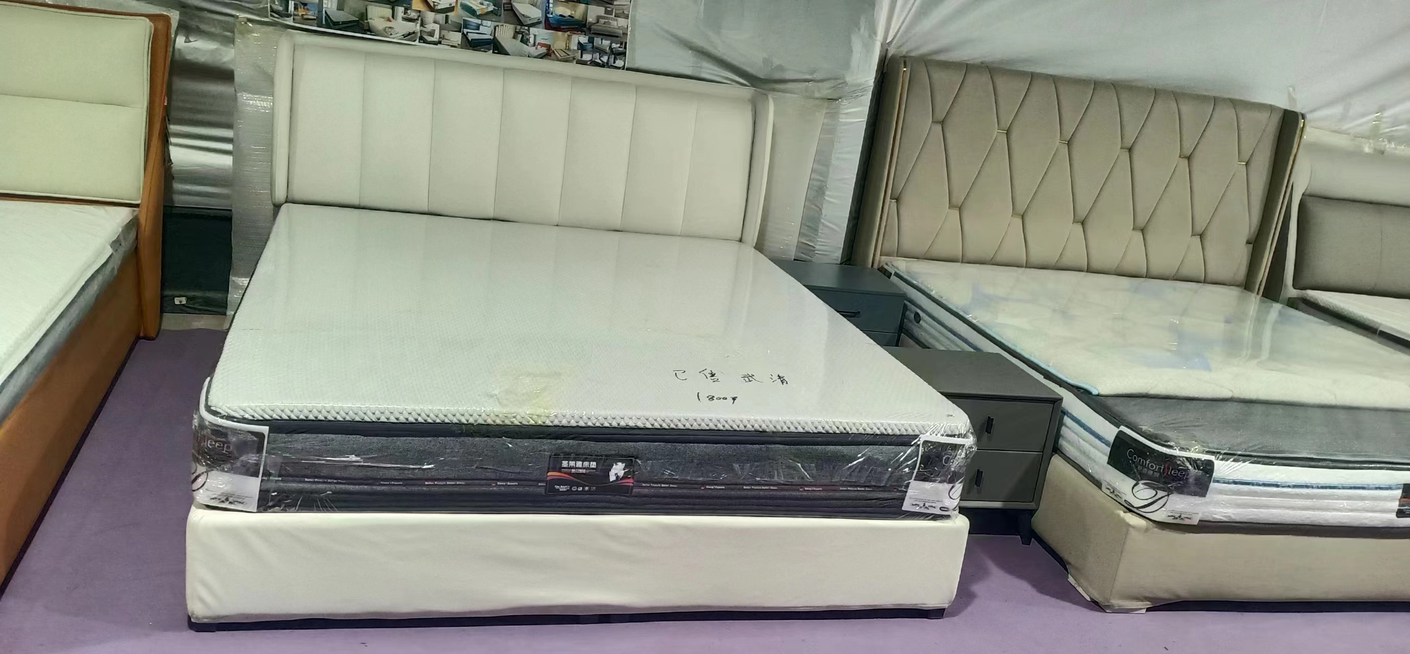 时尚现代简约风科技布1.8*2米软床