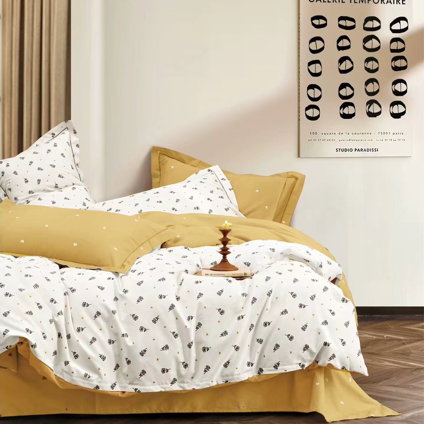 英子家纺-纯棉订制-高支高密超柔磨绒系列-瑟琳娜-AB版