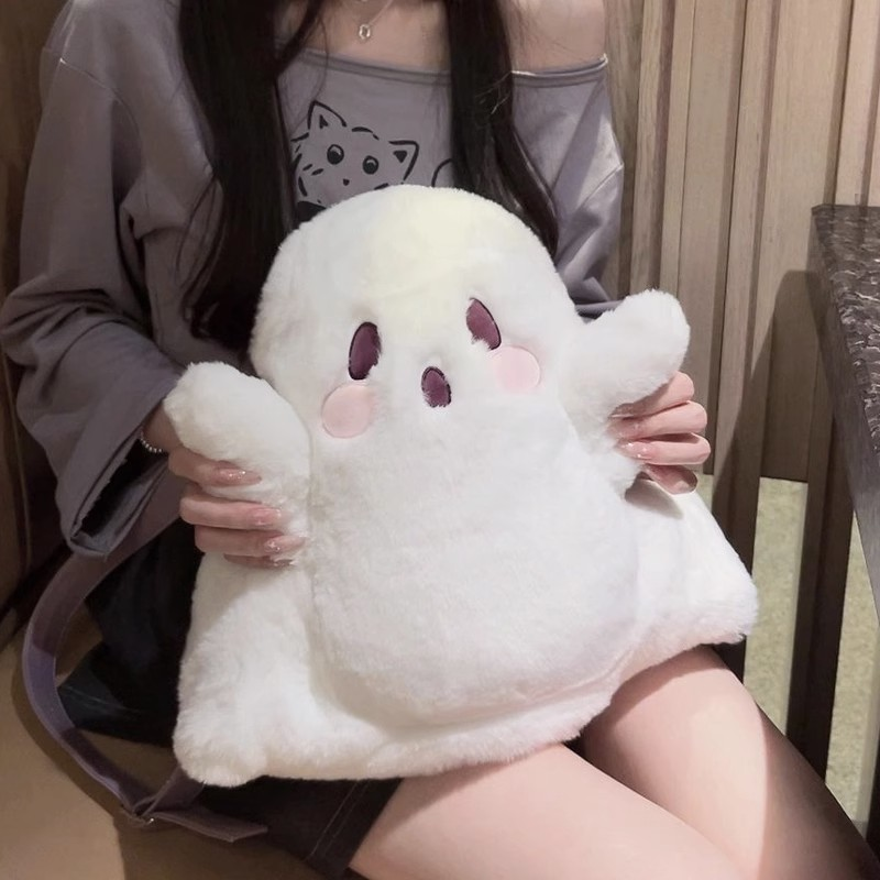 闺蜜款幽灵小鬼双肩包女个性公仔毛绒玩偶包日系可爱少女卡通背包