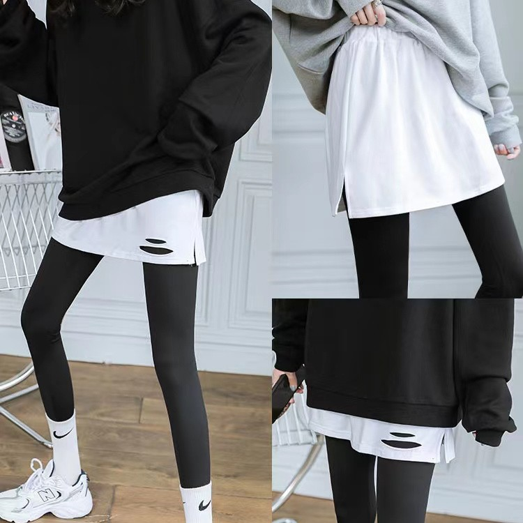 屁帘秋冬高腰打底神器遮屁股叠穿大码显瘦半身裙时尚百搭外穿薄款