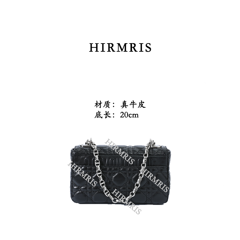 HIRMRIS手工真皮包CX206  横三格蒂黑
