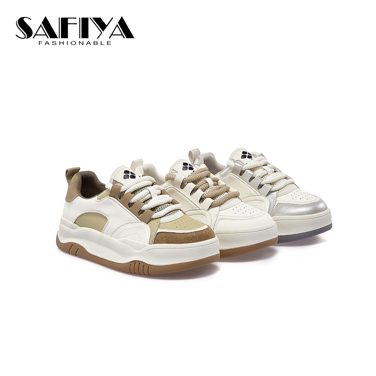 索菲娅Safiya新款春季女鞋百搭休闲运动鞋小白鞋女SF41112A25