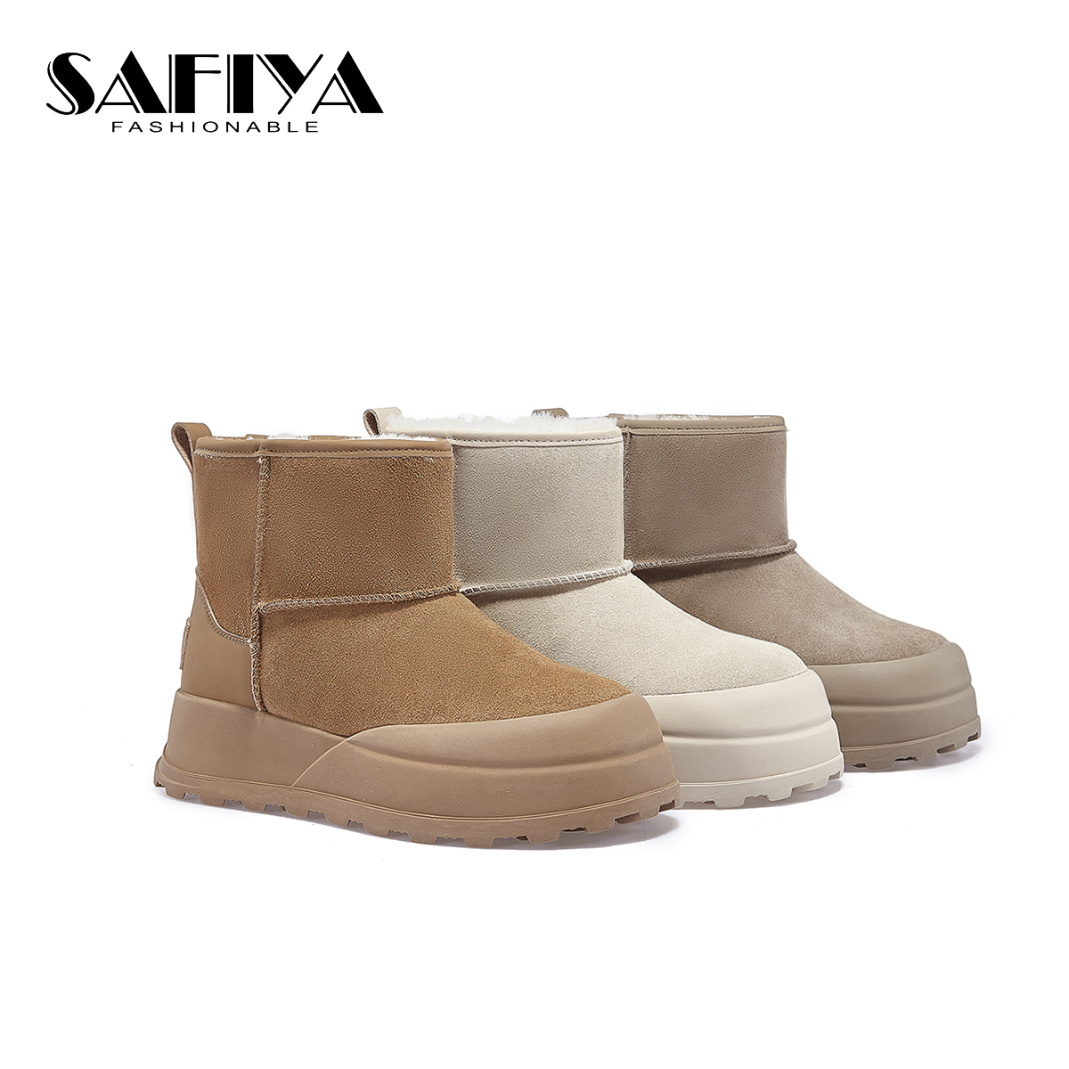 索菲娅Safiya2023新款冬季棉鞋东北雪地靴女SF3411DC89