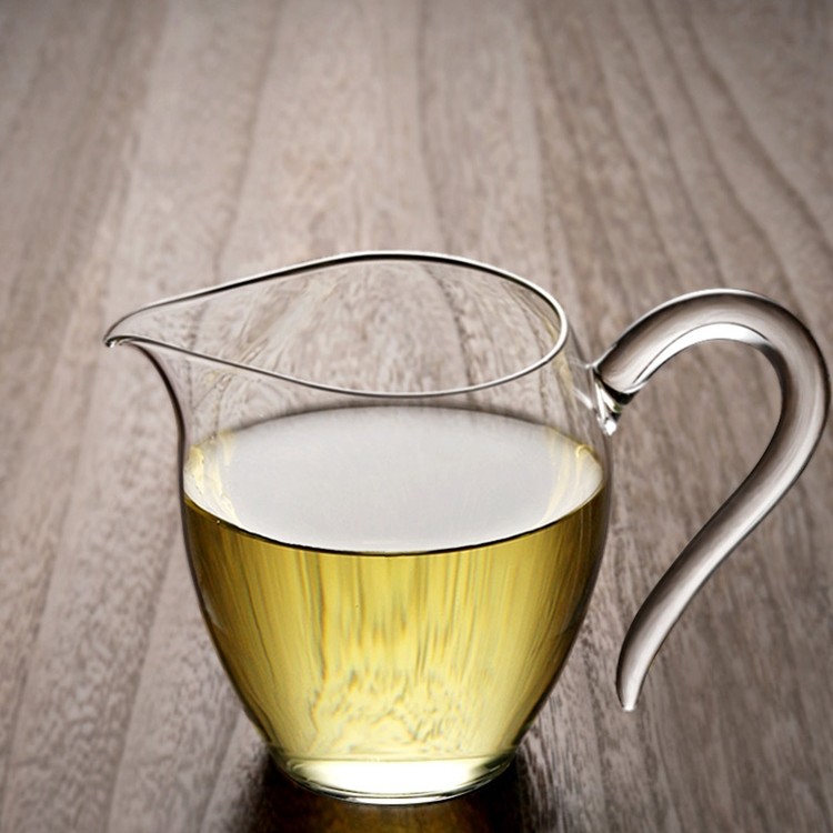 高硼硅玻璃公道杯公杯分茶器透明玻璃带把功夫茶具茶道家用耐热