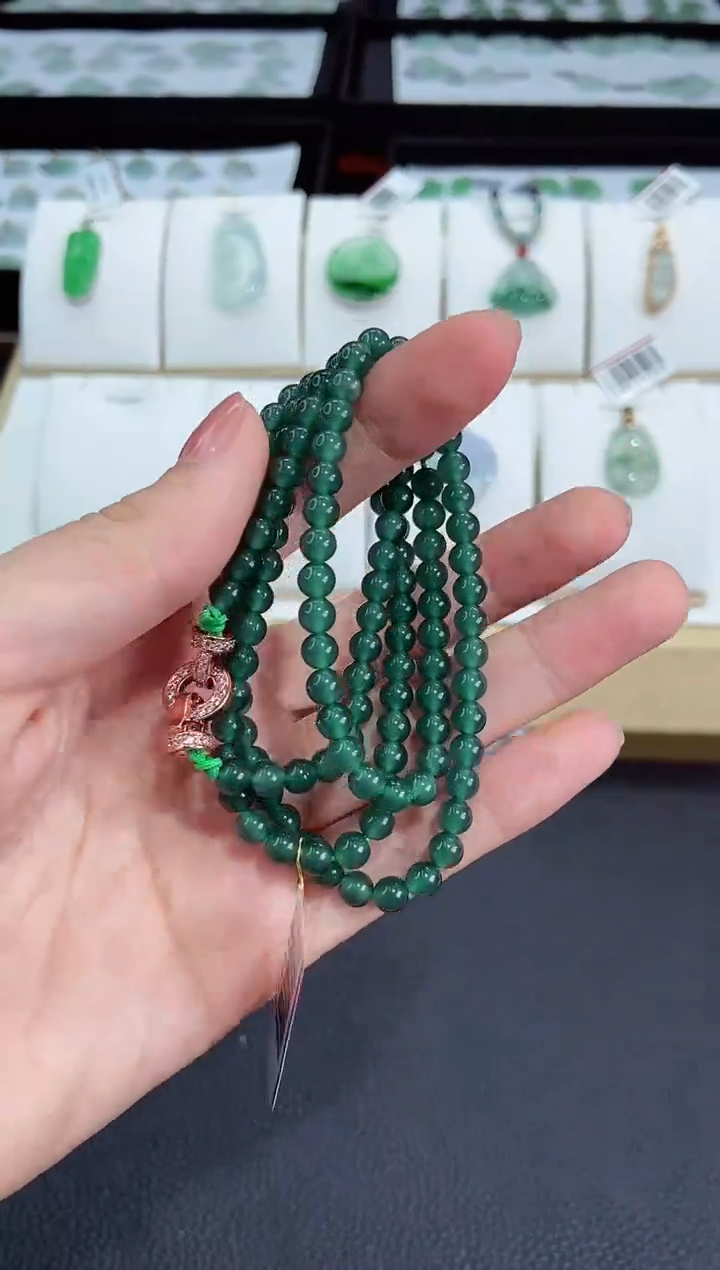 【闪购商品】翡翠挂件未镶嵌珠串多人@@CMT1479