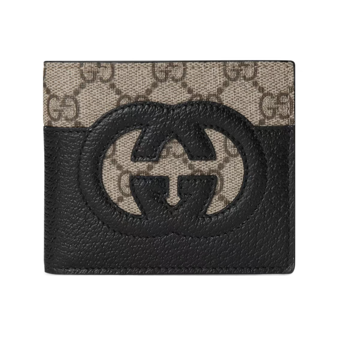 全新未使用 GUCCI/古驰 古驰黑色拼皮钱夹/M208/赠送钥匙扣