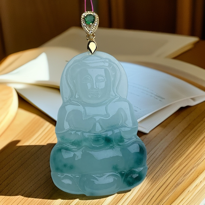 668号天然高品质冰飘花观音吊坠多样性发一件