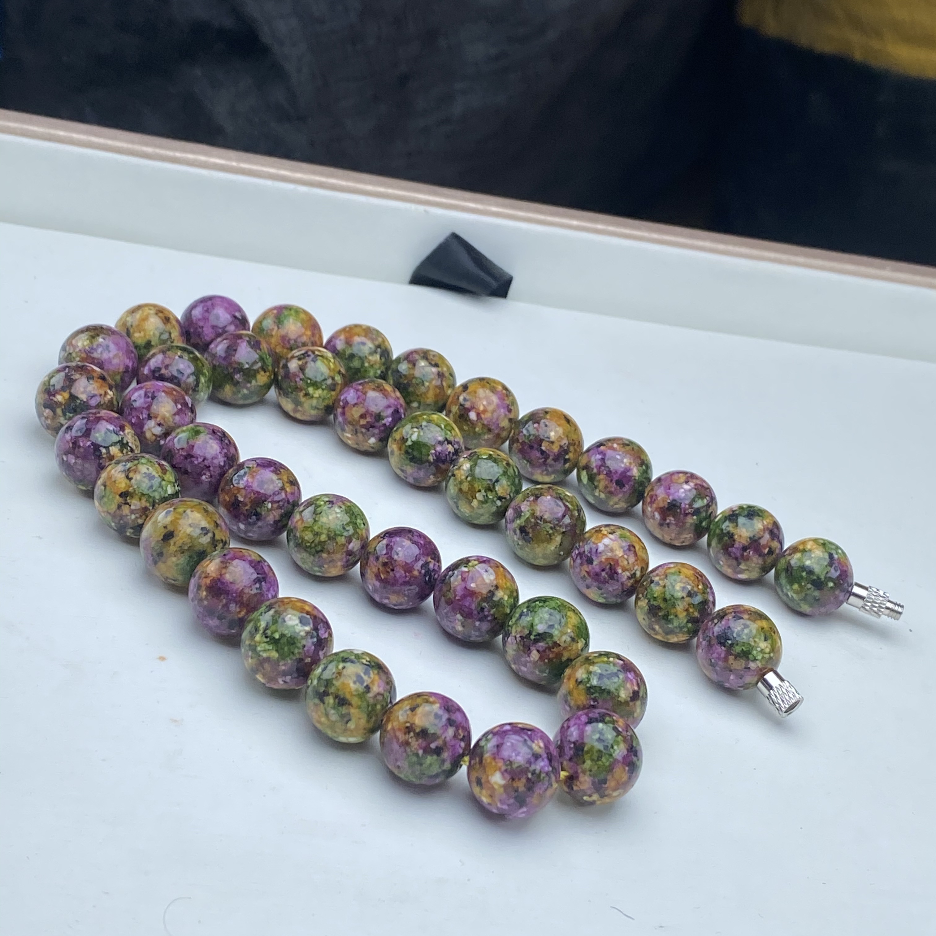 394号精品高货彩花苏项链12mm多样性发一件