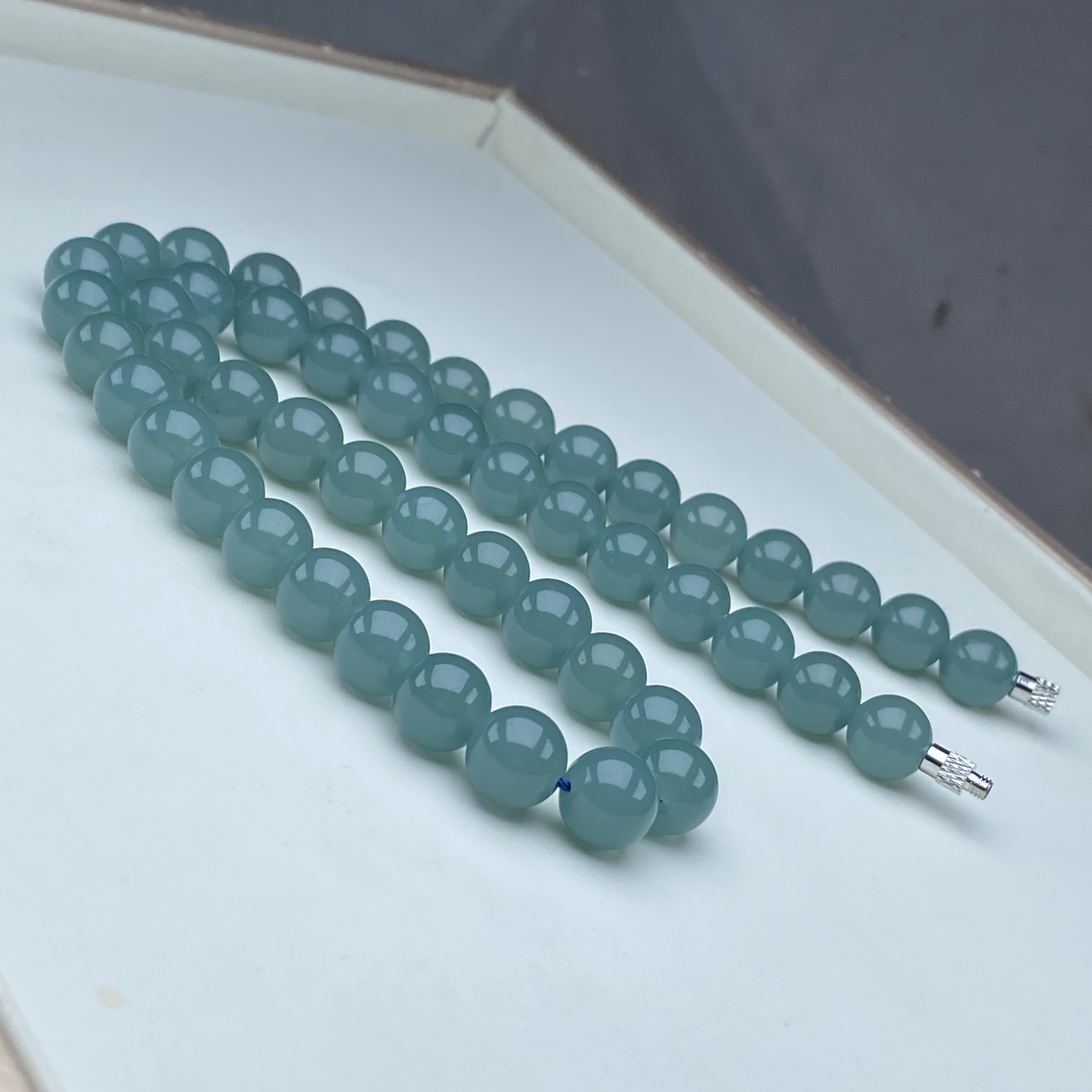 417号精品高货蓝冰项链10mm多样性发一件