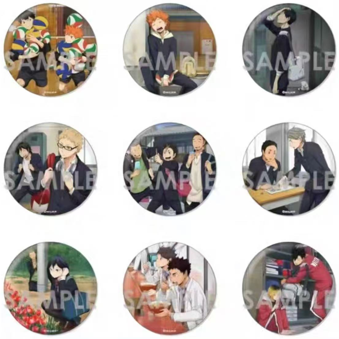 排球少年 放课 放学后 75mm大吧唧徽章