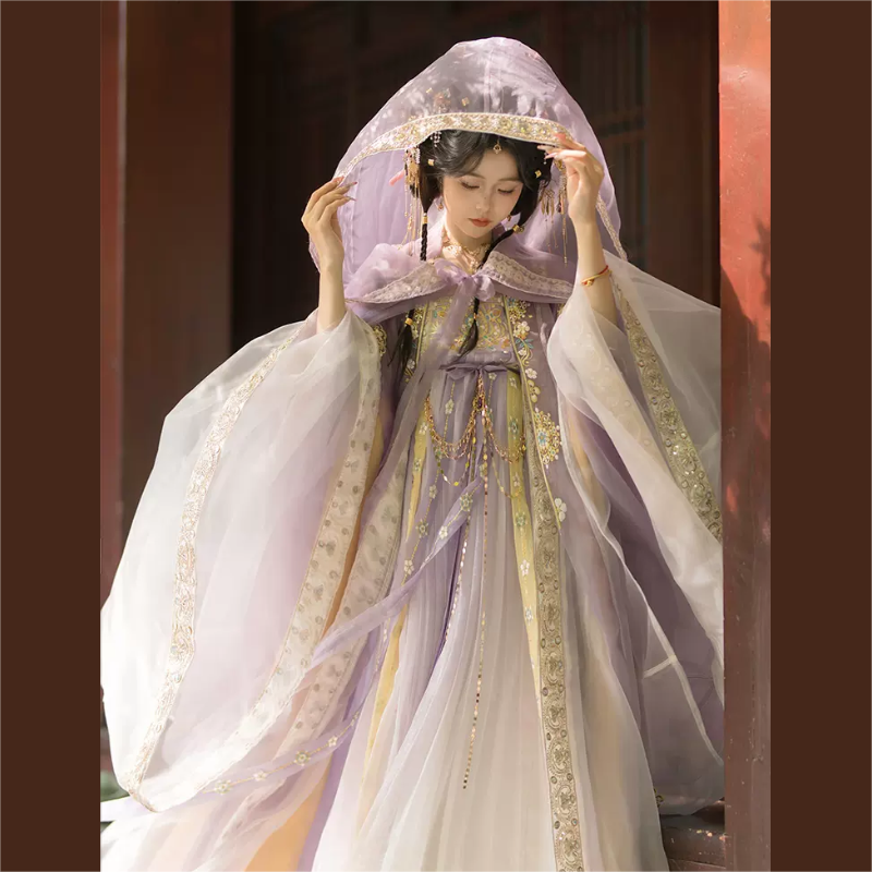 【小殿下】唐制汉服女唐刺绣齐胸裙大袖斗篷华丽汉服套装春夏秋新款