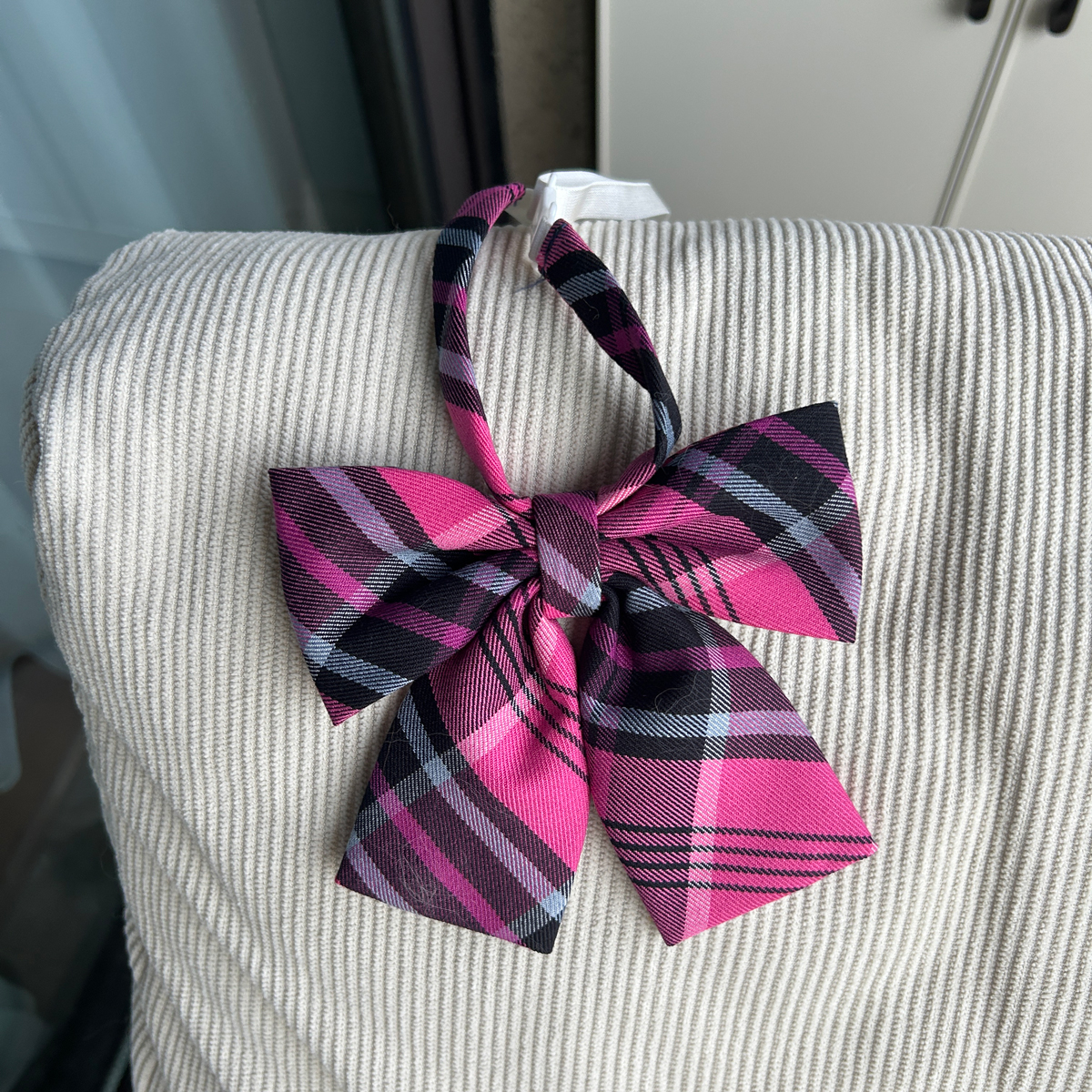 纯色/素月/小玫/小杏中jk格裙蝴蝶结背带平角羽根领结长柄