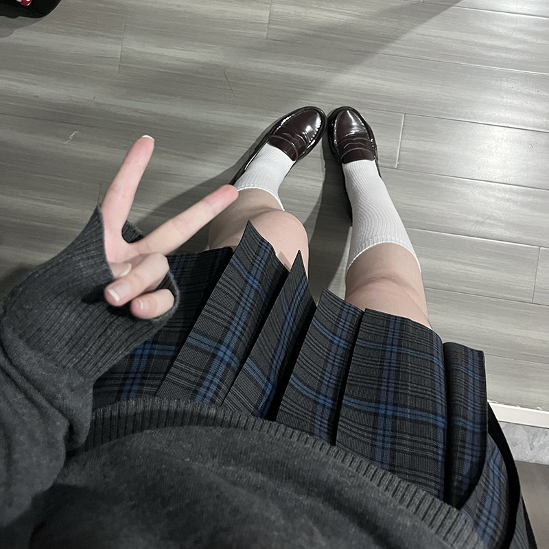 凛凛/原创正版秋冬校供感jk格裙学生半身裙女学院风百褶裙日系