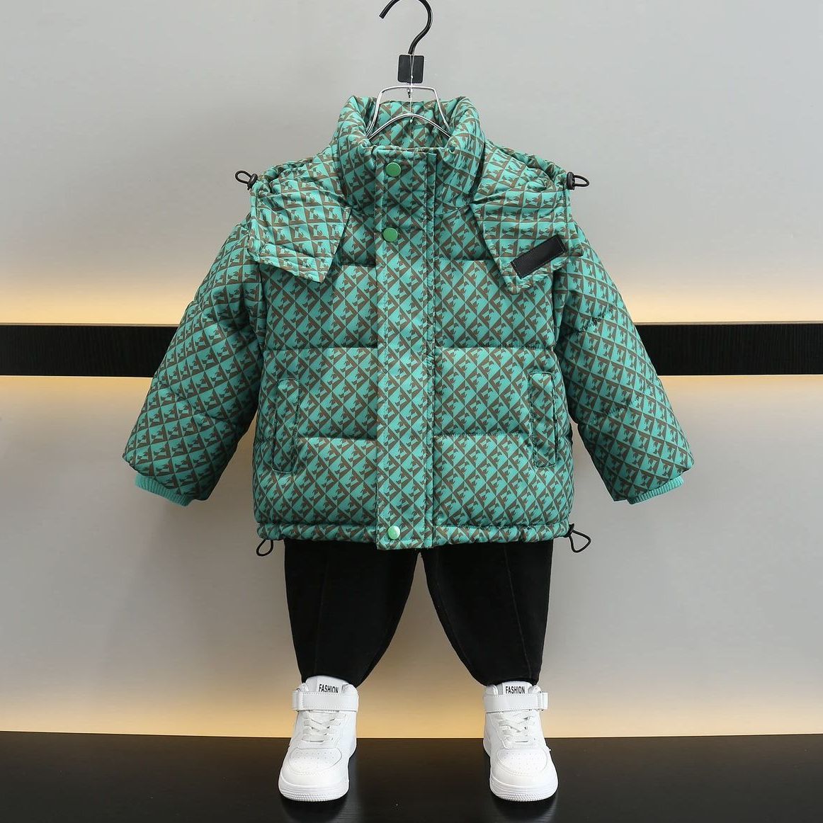2023男童新款冬装韩系洋气儿童棉服冬季棉衣保暖宝宝加厚外套Q3