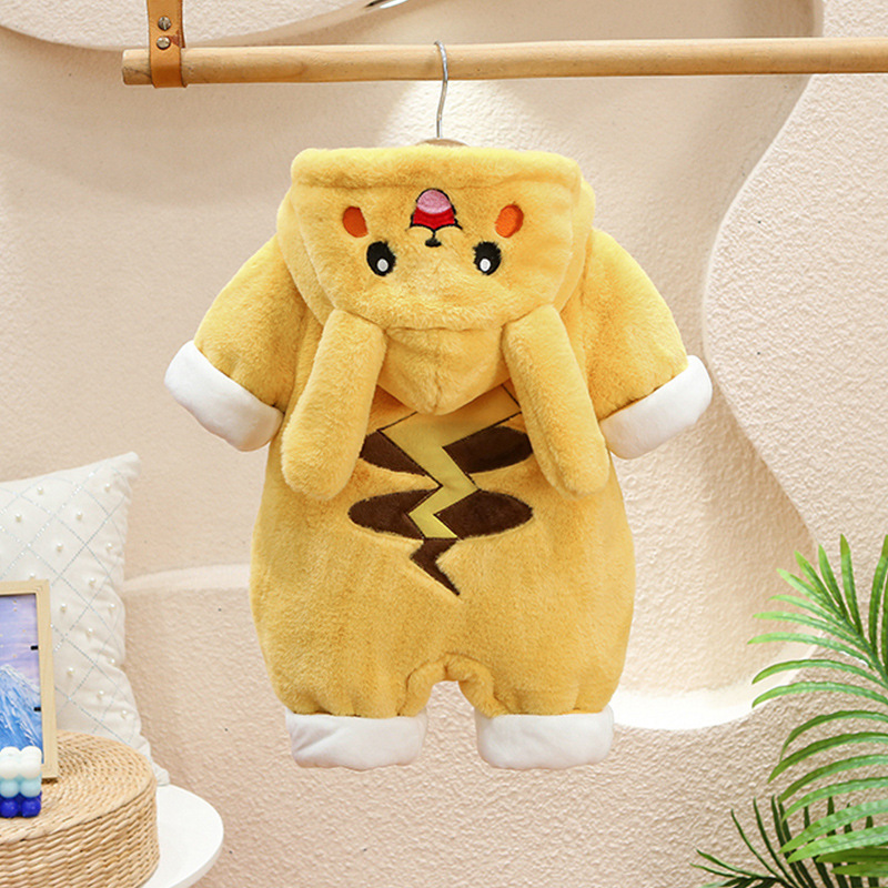 婴儿冬装连体衣新生儿衣服加厚爬爬服宝宝秋冬季棉服超萌可爱哈衣