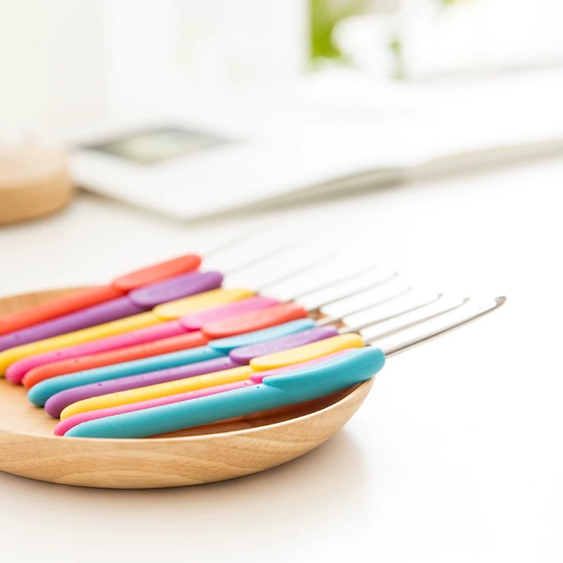 钩牌不锈钢钩针diy手编编织套装 软柄 可钩玩偶 蕾丝 亚麻手工