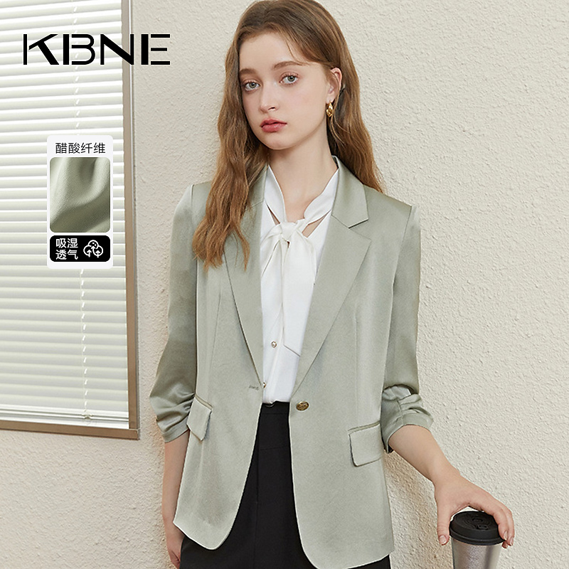 西装外套女高级感小个子kbne2024春季新款设计感爆款休闲小西服