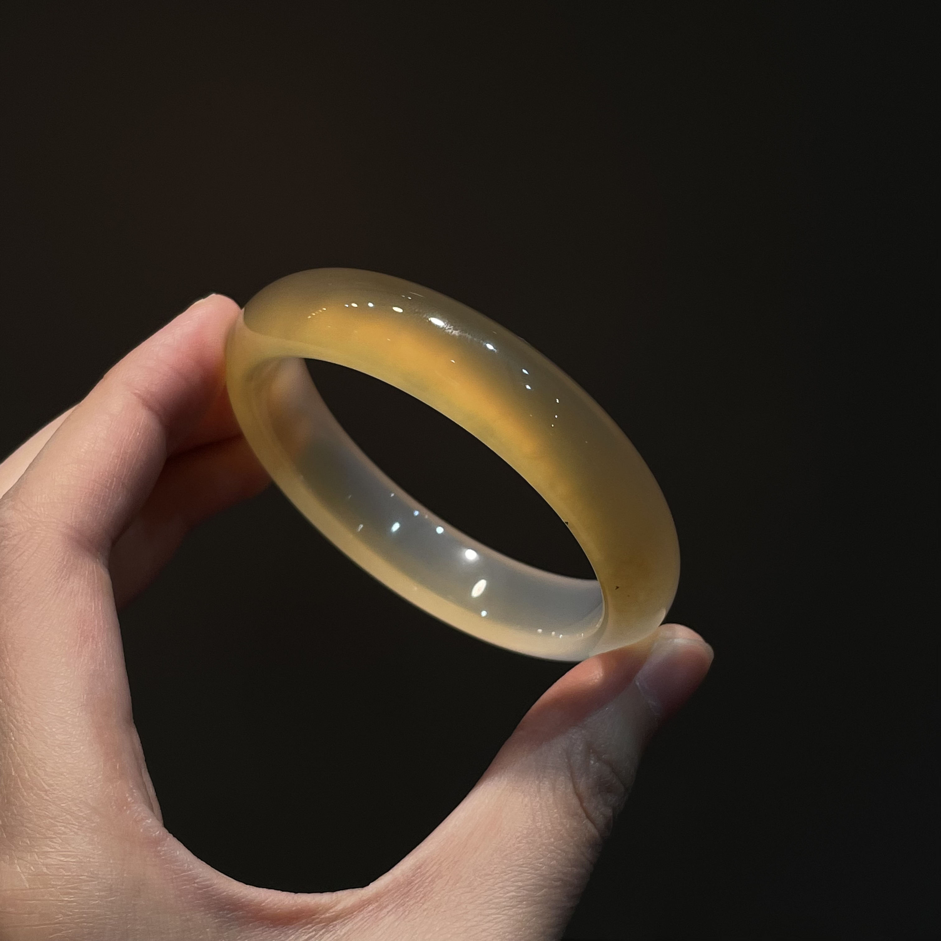 圈口56+宽胎锦鲤渐变飘纹飘水草-玛瑙