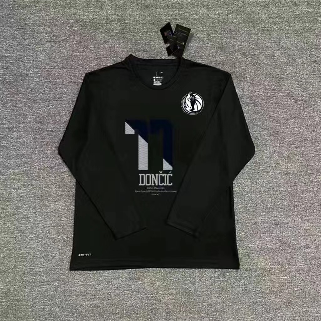 秋冬长袖T恤投篮服东契奇杜兰特塔图姆训练长袖美式T速干运动上衣