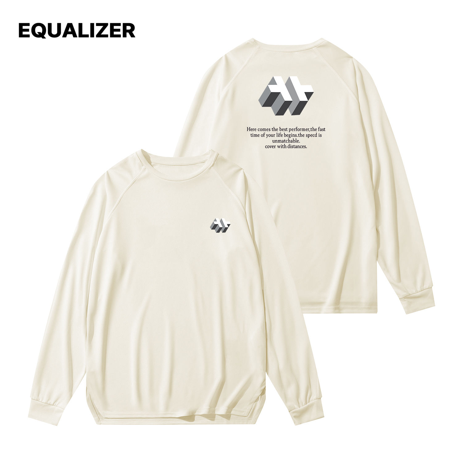 EQUALIZER草牌训练T恤男打底长袖健身速干高弹宽松纯色运动篮球服