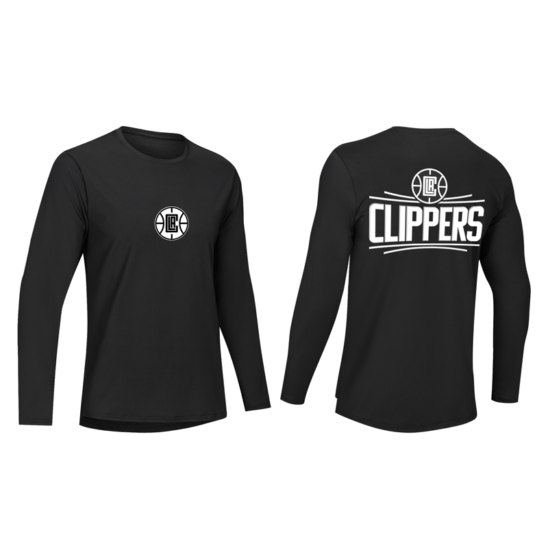 球队LOGO高弹速干长袖春秋健身篮球训练美式运动圆领印花男女体育