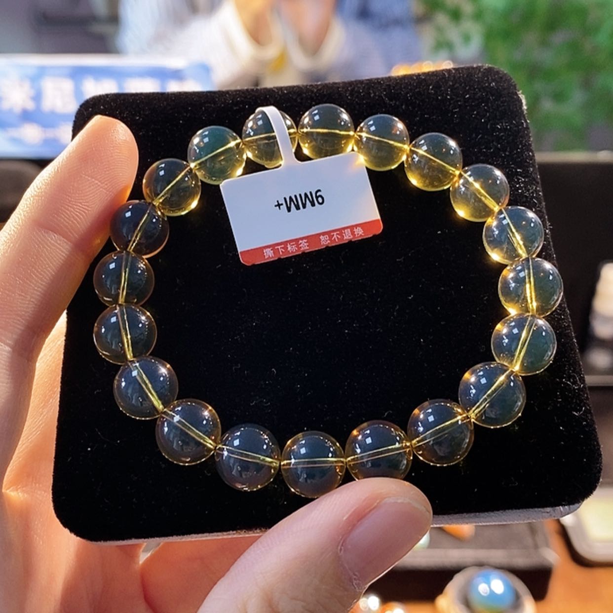 【闪购商品】琥珀手链未镶嵌瘦*缅甸皇家天青
