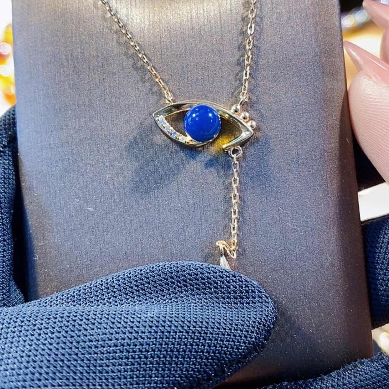 【闪购商品】琥珀手链银S925镀金镶嵌