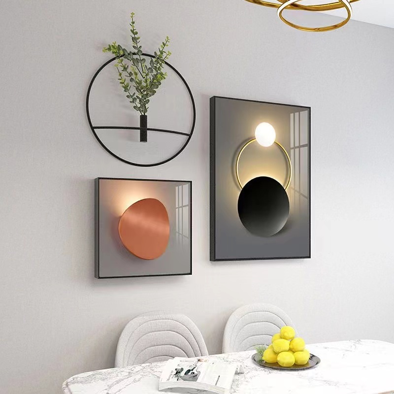 新款轻奢风餐厅装饰画现代简约餐桌背景温馨网红壁画创意饭厅挂画