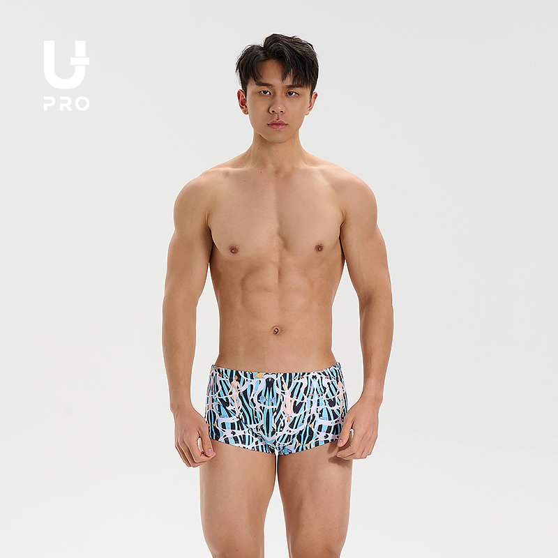 （021）UPRO尤璞专业竞速时尚性感夏季海洋系列平角三角男士泳裤
