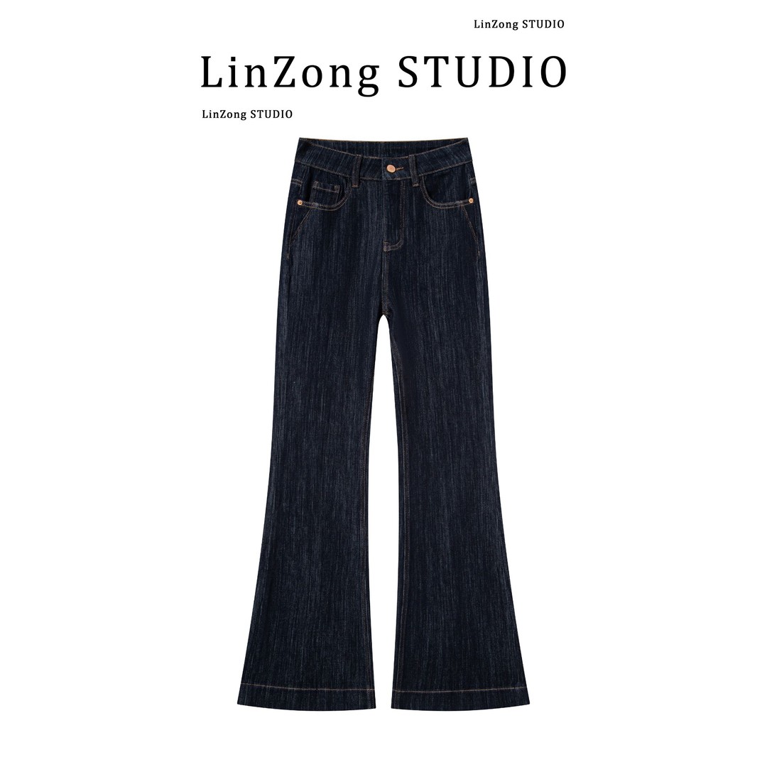 【胖哥-单丹蓝】2025春季·高腰微喇牛仔裤完美弹百搭显瘦显高女裤