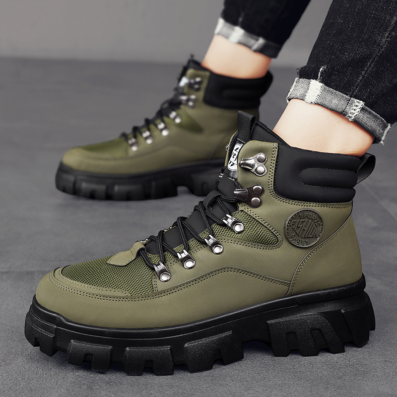 乔丹马丁靴男新款秋冬季高帮休闲运动鞋子厚底加绒保暖棉鞋