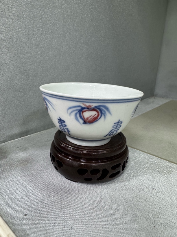 清，雍正五桃，五寿字纹主人杯