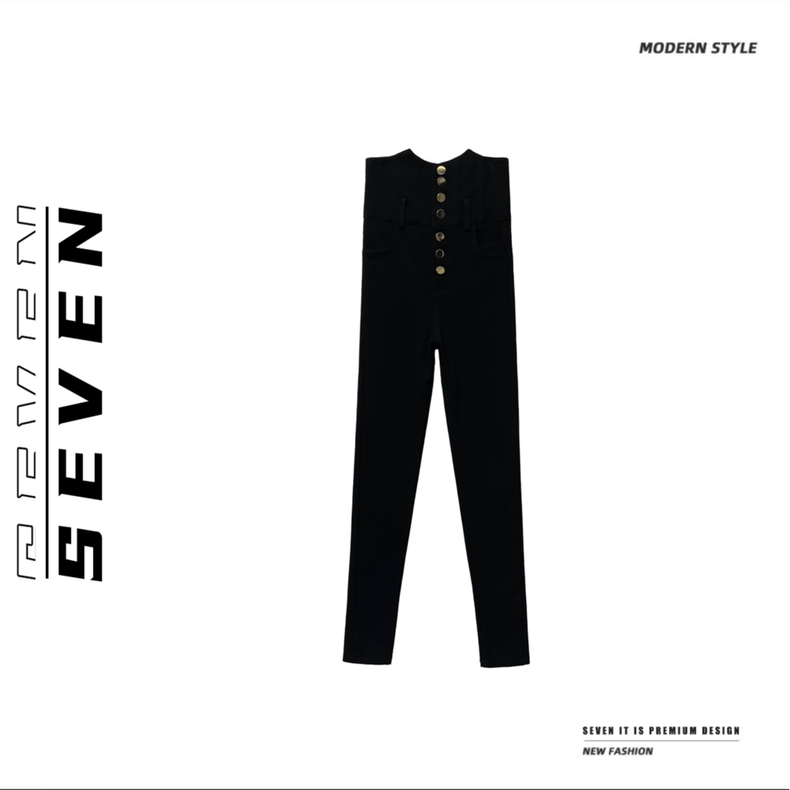 SEVEN【7扣神裤】超高腰弹力显瘦紧身百搭加绒小脚牛仔裤