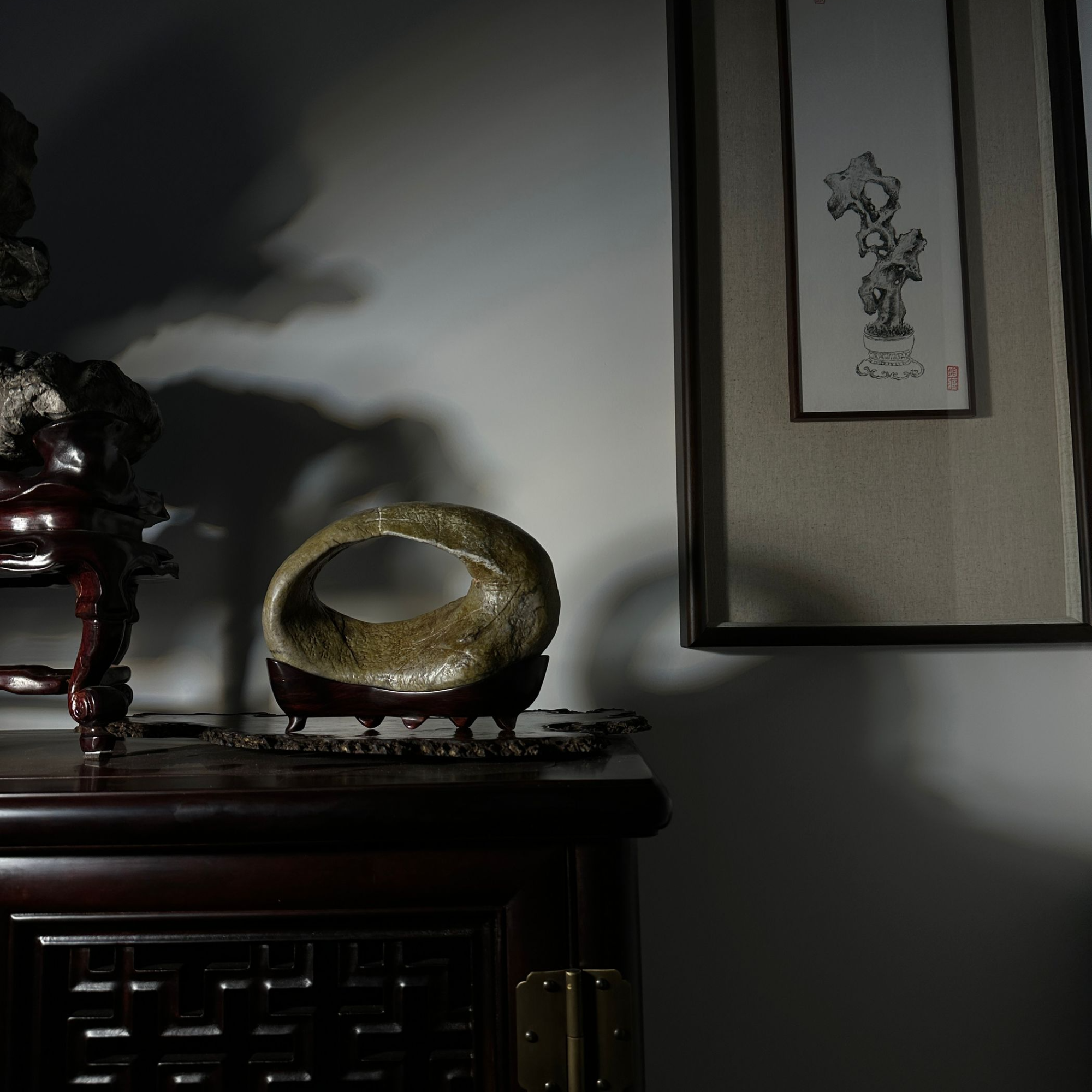 直播间太湖石灵璧石专用链接！全场拍品不包邮！