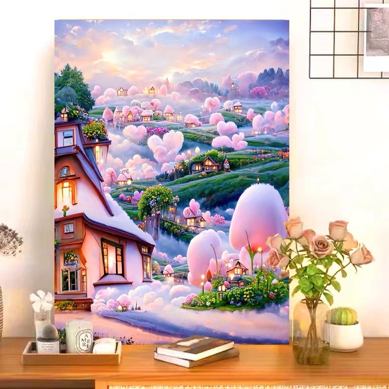 梦幻雏菊|真心数字油画diy填涂色卡通礼物手绘油彩卧室客厅装饰画