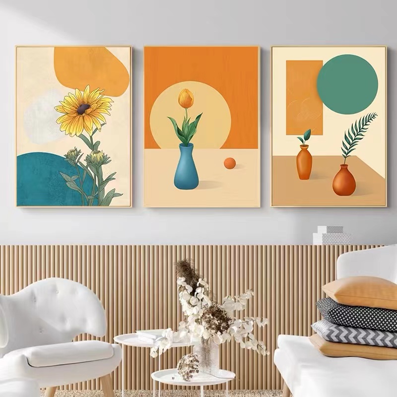 （真心装饰）数字油画diy花卉北欧风格填色涂色现代简约装饰画手工